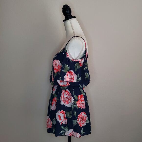 Scobe Blue Floral Romper Medium - Picture 4 of 7